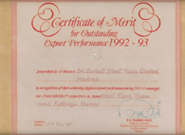  Excellence Certificate 92-93